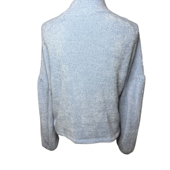 Sanctuary | Eyelash Knit Puff Sleeve Sky Blue Sweater | Sz M - Picture 4 of 6